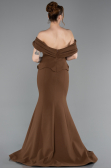 Robe Queue de Poisson Longue Brun ABU6046