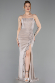Robe de Soirée Longue Beige ABU6082