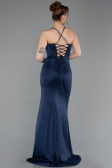 Robe de Soirée Longue Bleu Marine ABU6082