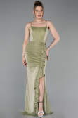 Robe de Soirée Longue Vert Huile ABU6082