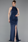 Robe de Soirée Longue Bleu Marine ABU6083