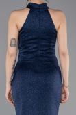 Robe de Soirée Longue Bleu Marine ABU6083
