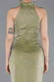 Robe de Soirée Longue Vert Huile ABU6083