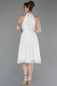 Robe de Cérémonie Courte Blanc ABK2612