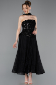 Tenue de Soirée Midi Dantelle Noir ABK2613