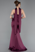 Robe Queue de Poisson Longue Satin Couleur Cerise ABU6086