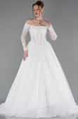 Robes de Mariage Longue Dantelle Blanc ABG194