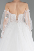 Robes de Mariage Longue Satin Blanc ABG097