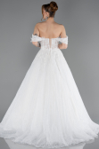 Robes de Mariage Longue Dantelle Blanc ABG190