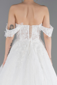 Robes de Mariage Longue Dantelle Blanc ABG190