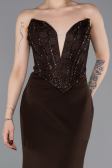 Robe De Soirée Longue Brun ABU5568
