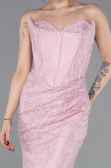 Robe De Soirée Dantelle Longue Poudre ABU6036