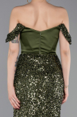 Robe de Soirée Longue Kaki ABU6087