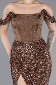 Robe de Soirée Longue Brun ABU6087