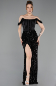 Robe de Soirée Longue Noir ABU6087