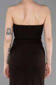 Robe Queue de Poisson Longue Brun ABU6092