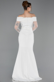Robe de Soirée Longue Blanc ABU6101