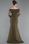 Robe de Soirée Longue Kaki ABU6101