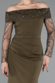 Robe de Soirée Longue Kaki ABU6101