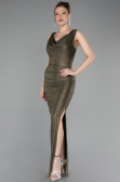 Robe de Soirée Longue Kaki ABU6105