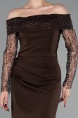 Robe de Soirée Longue Brun ABU6101