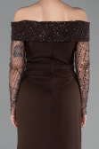 Robe de Soirée Longue Brun ABU6101
