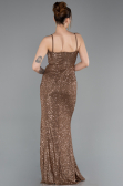 Robe de Soirée Longue Cuivre ABU6106