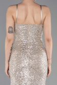 Robe de Soirée Longue Beige ABU6106