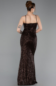 Robe de Soirée Longue Bleu Marine ABU6106