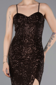 Robe de Soirée Longue Bleu Marine ABU6106