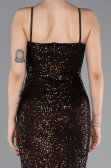 Robe de Soirée Longue Bleu Marine ABU6106