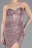 Robe de Soirée Longue Poudre ABU6106