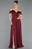 Robe de Soirée Longue Rouge Bordeaux ABU6107
