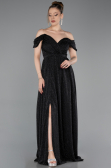 Robe de Soirée Longue Noir-Argent ABU6107