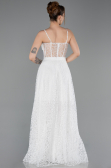 Robe de Soirée Longue Blanc ABU6108