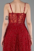 Robe de Soirée Longue Rouge ABU6108