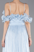 Robe de Soirée Longue Mousseline Bleu clair ABU6110