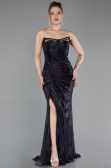 Robe de Soirée Longue Violet ABU6111