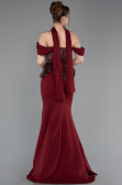 Robe de Soirée Longue Rouge Bordeaux ABU6094