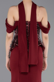 Robe de Soirée Longue Rouge Bordeaux ABU6094