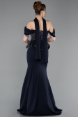 Robe de Soirée Longue Bleu Marine ABU6094