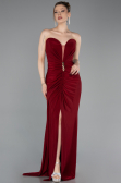 Robe De Soirée Grande Taille Longue Rouge Bordeaux ABU6097