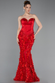Robe de Soirée Longue Rouge ABU6114