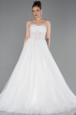 Robes de Mariage Longue Dantelle Blanc ABG193