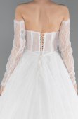 Robes de Mariage Longue Dantelle Blanc ABG195