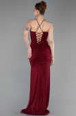 Robe de Soirée Longue Rouge Bordeaux ABU6115