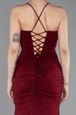Robe de Soirée Longue Rouge Bordeaux ABU6115