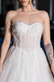 Robes de Mariage Longue Dantelle Blanc ABG193