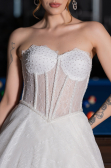 Robes de Mariage Longue Dantelle Blanc ABG195