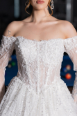 Robes de Mariage Longue Dantelle Blanc ABG194